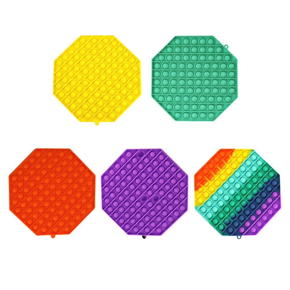 

Octagon-shaped Anti-stress Toy Autism Stress Reliever Silicone Puzzle Toy, Green, 501 Original