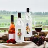 4 Pack DIY Rhinestone Drawstring Wine Gift Bags,  Diamond Painting Wine Decor Bag for Festival Gift Home Table Decor(Nutcracker)