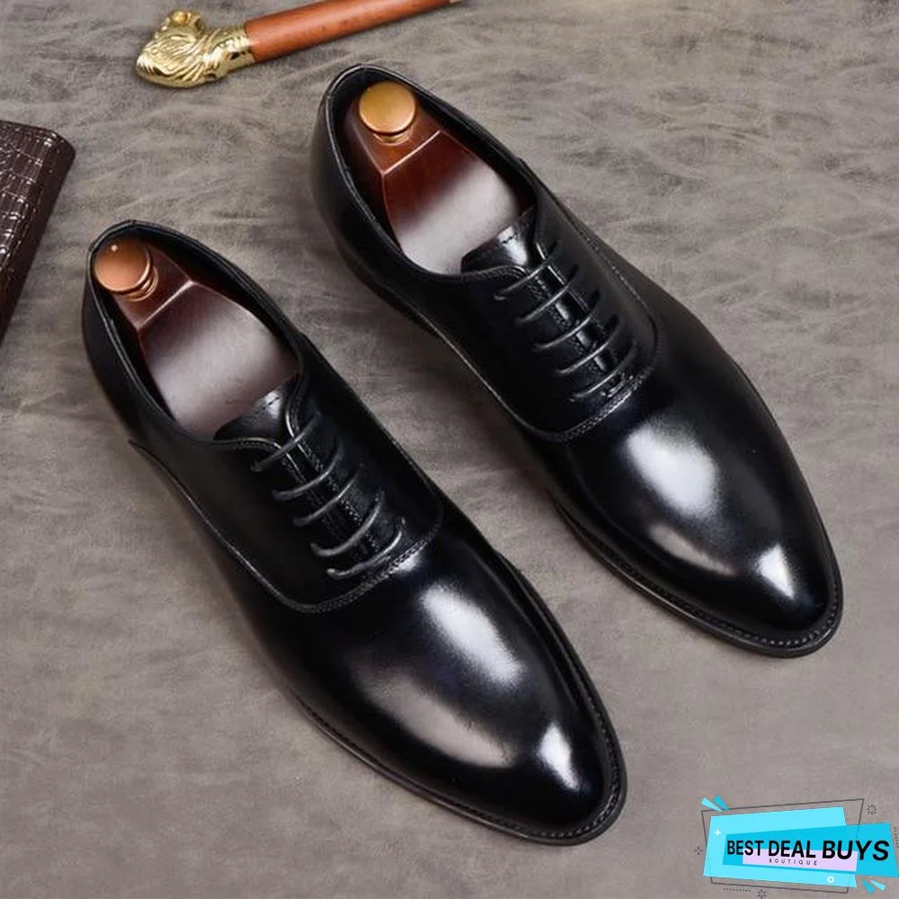 Men Formal Shoes Genuine Leather Italian Designer Shoes