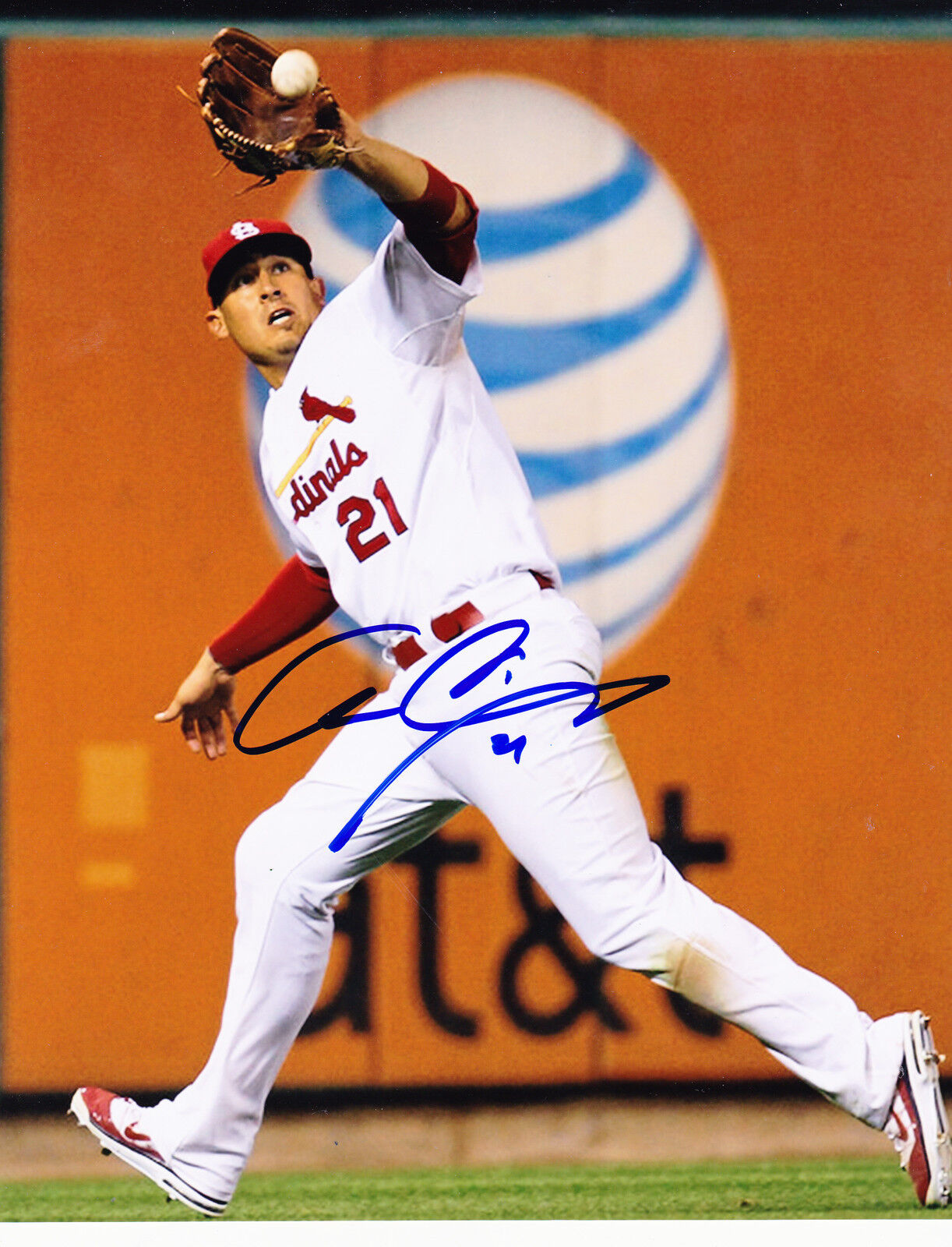 ALLEN CRAIG ST. LOUIS CARDINALS ACTION SIGNED 8x10