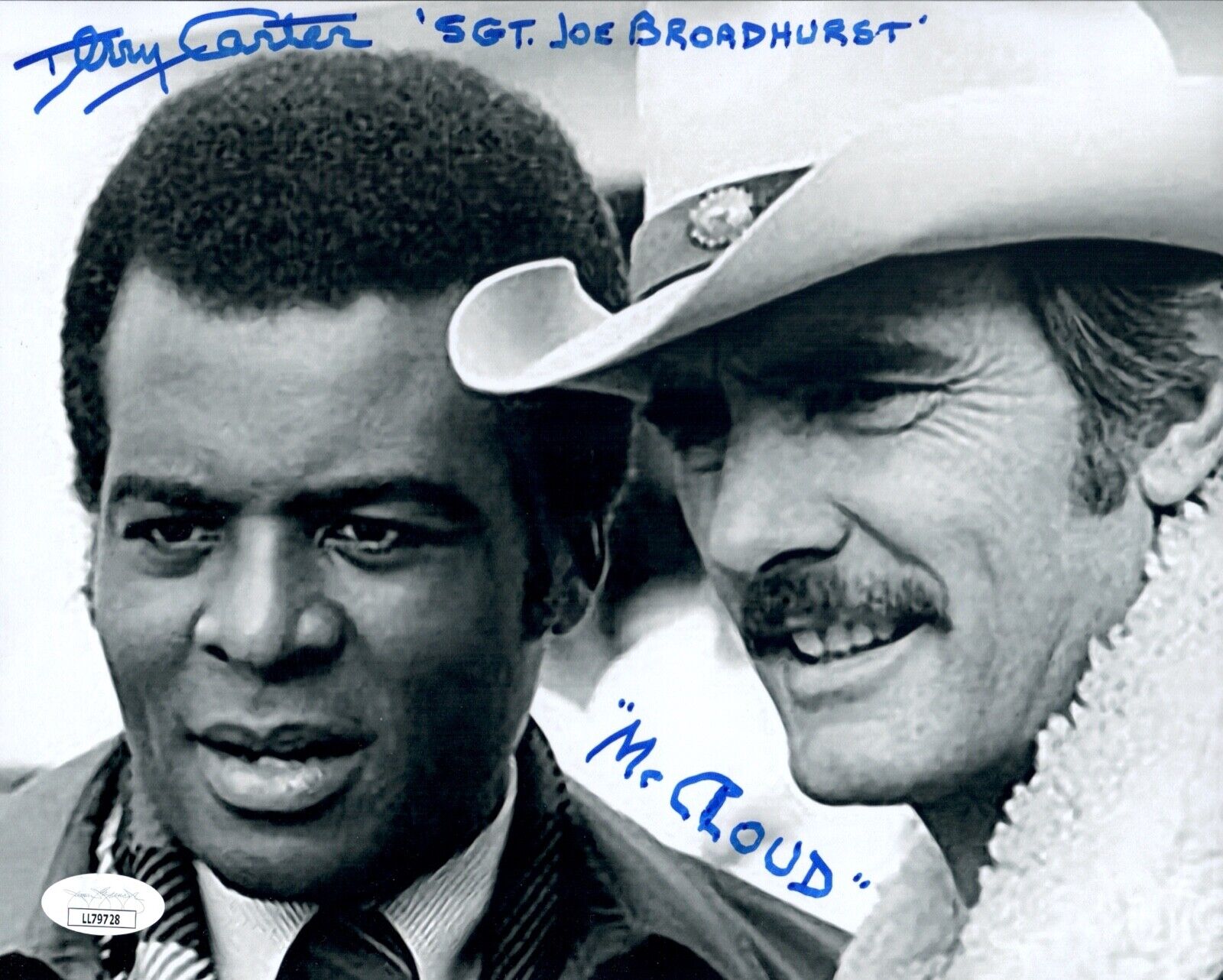 TERRY CARTER Signed McCLOUD 8x10 Photo Poster painting JOE BROADHURST Autograph JSA COA Cert