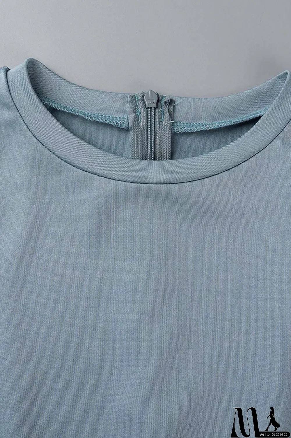 MidiSono - Black Casual Solid Patchwork O Neck Short Sleeve Two Pieces