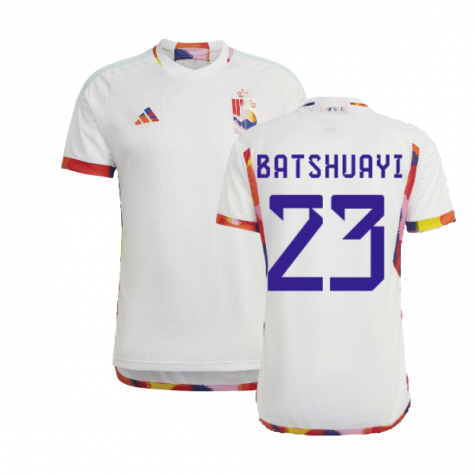 Maillot Belgique Michy Batshuayi 23 Extérieur Coupe du monde 2022