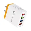 4 Ports USB Color Wall Charger Fast Charging Travel Charger US Plug Adapter