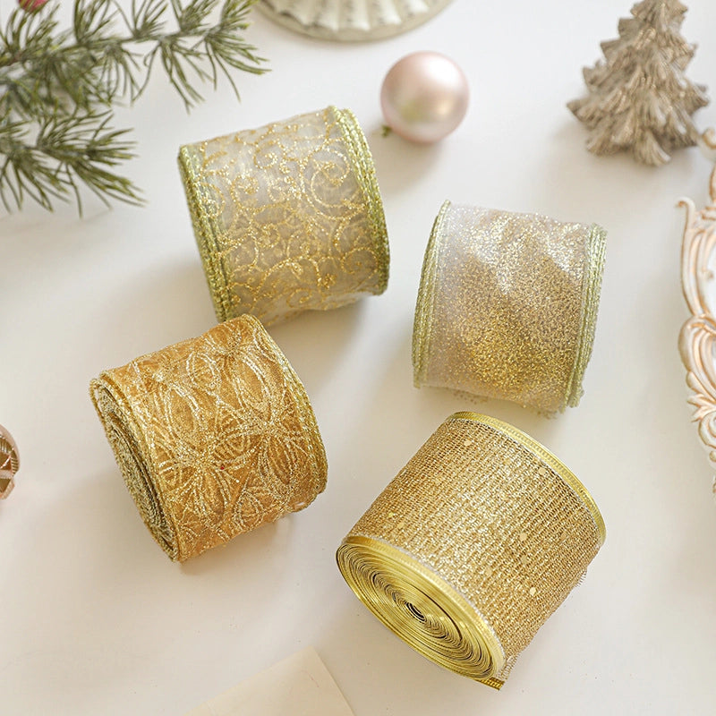 Christmas Casual Minimalist Geometric Polyester Holiday Party Colored Ribbons Party Accessories