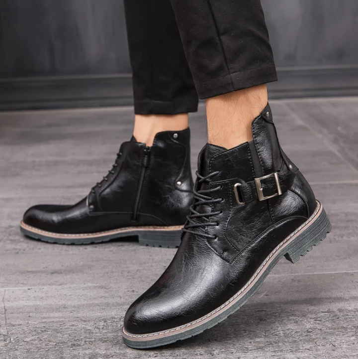 Men's Waterproof Vintage Ankle Leather Boots