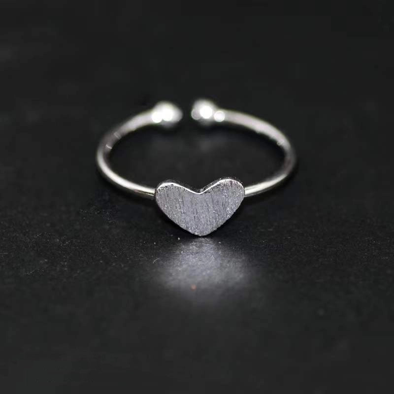 Copper Sweet Minimalist Heart Shape Open Rings