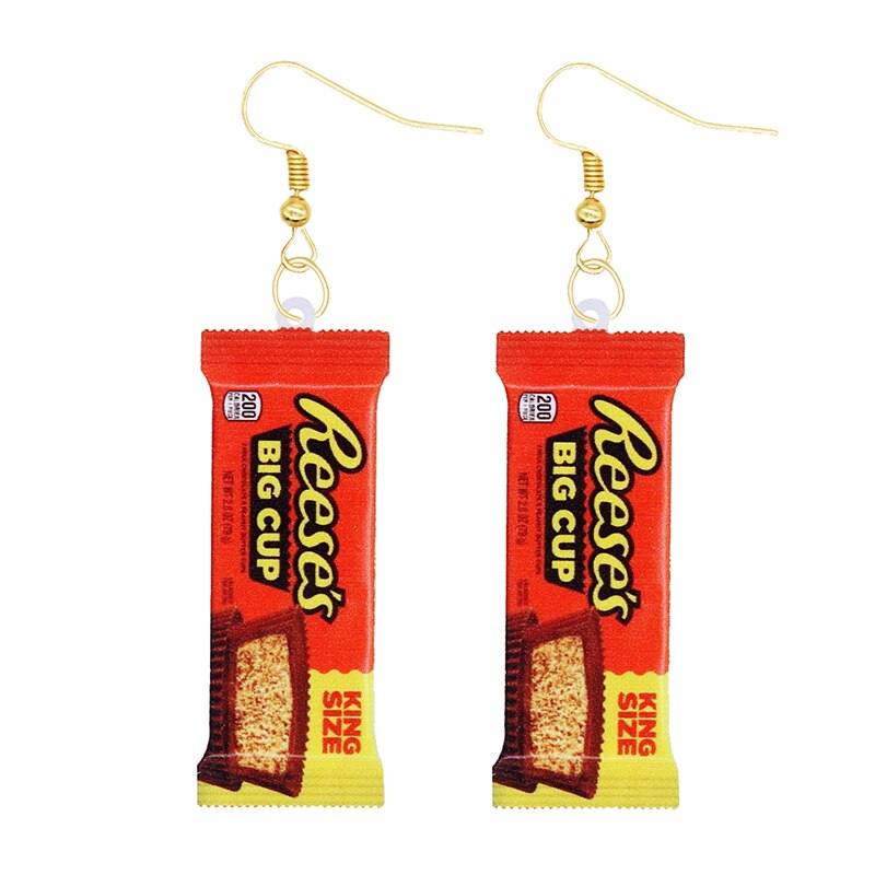 Gamestracks Earrings for Women Earrings Acrylic Cute Snacks Girls Foods Funny Candy Chocolate Cookies
