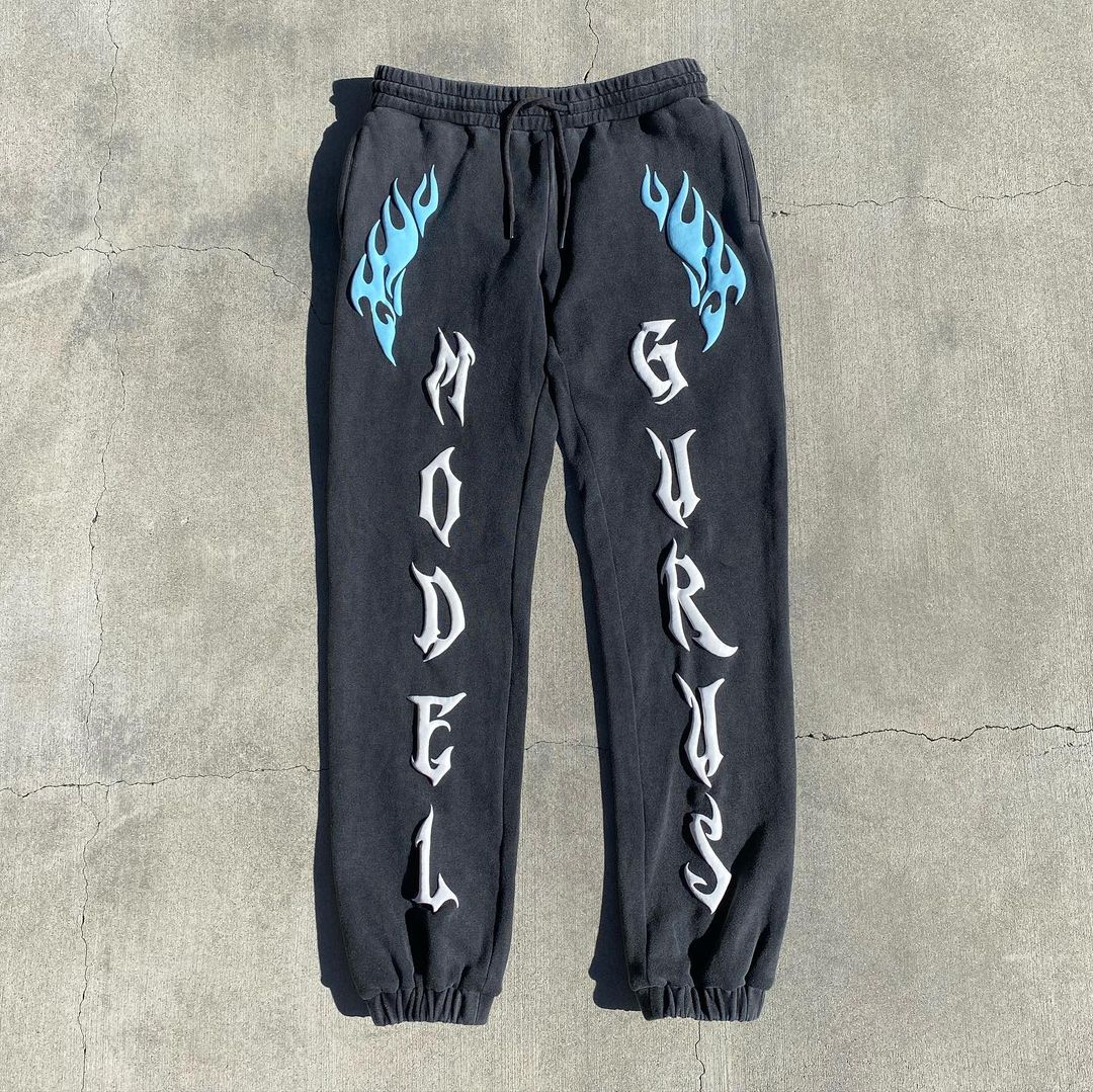 Loveciss®/ Puff Print Street Flame Sweatpants