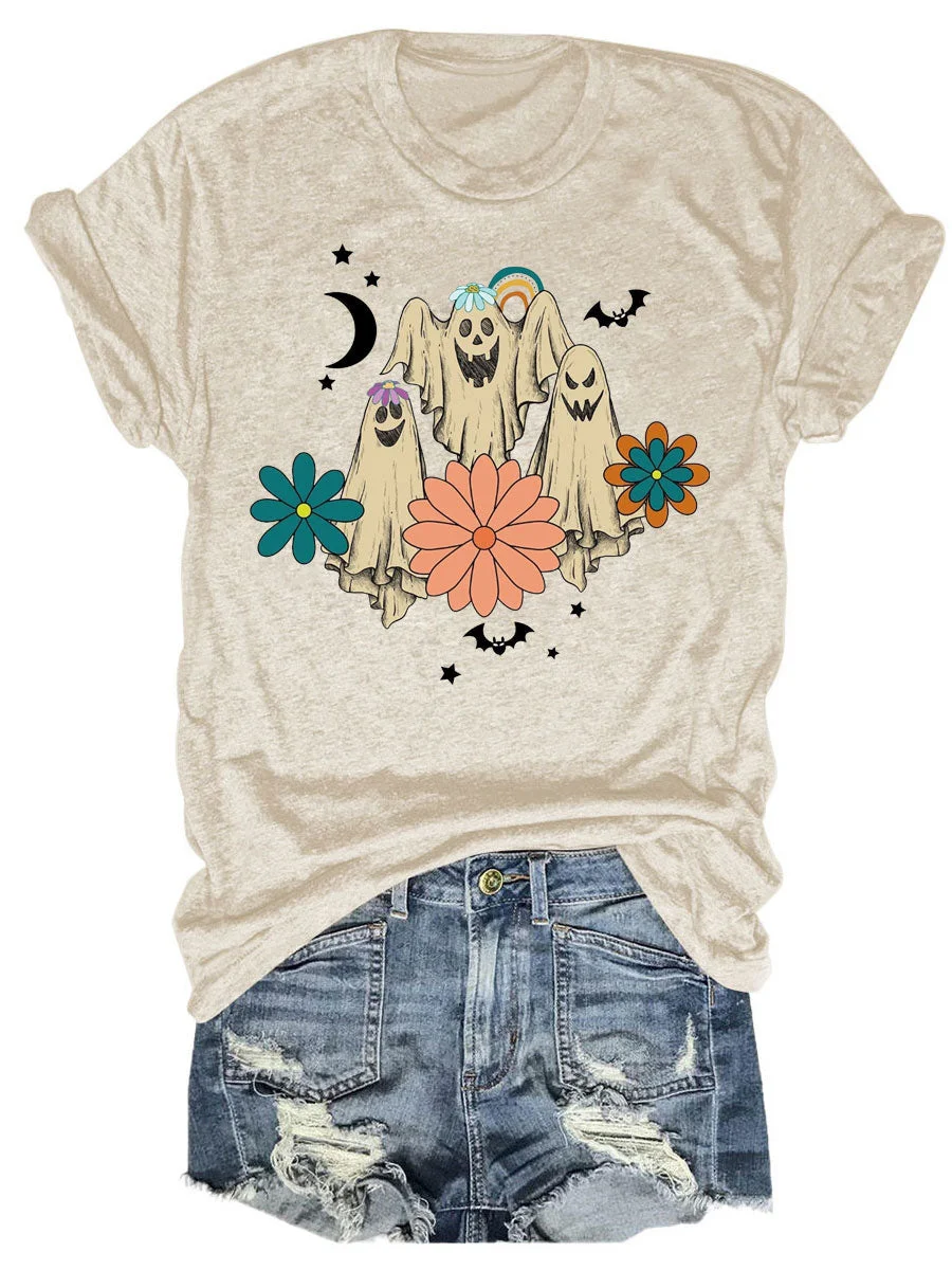 Retro Floral Ghost T-shirt