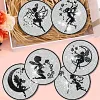 8pcs DIY Diamond Painting Coaster Kit With Holder - Cartoon