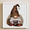 (Stamped/Counted) Coffee Gnome - 11CT Cross Stitch 40*40cm/15.75*15.75in