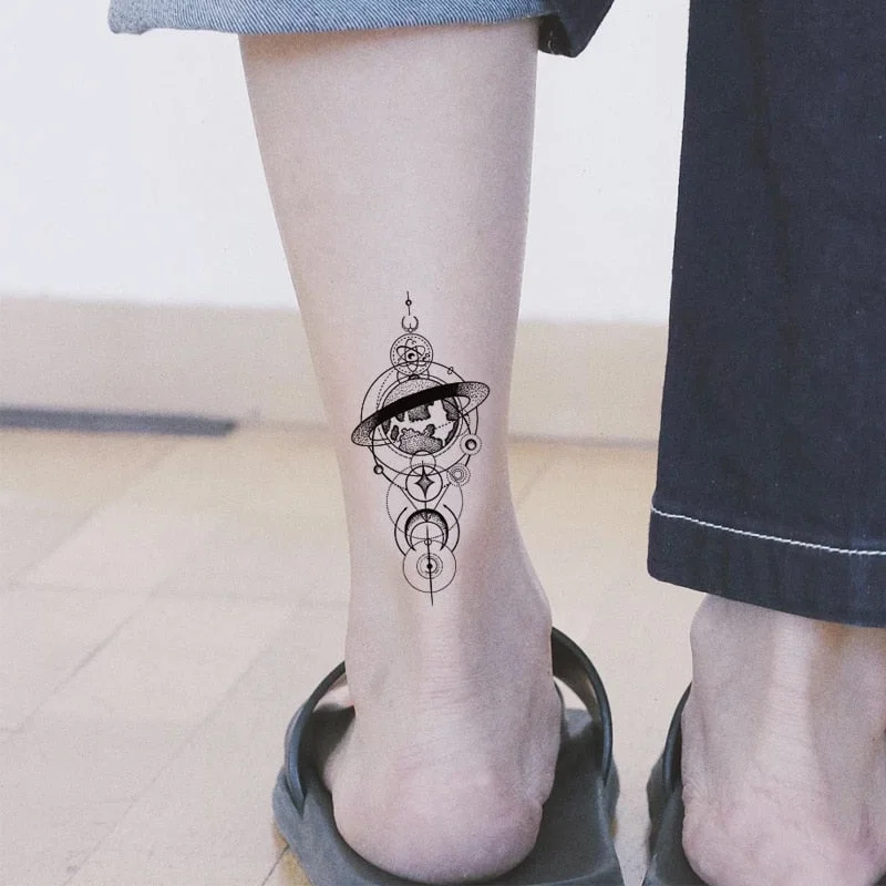 Waterproof Temporary Tattoo Stickers Butterfly Tiger Feather Design Tattoo Children Black Body Art Fake Tattoos for Men Women