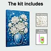 (20x30cm)DIY Flower Vase Framed Handmade Pearl Painting Art Craft Kit Living Home Decor