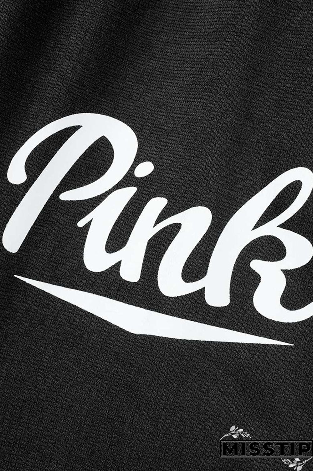 Brown Casual Letter Print Basic Hooded Collar Long Sleeve Two Pieces