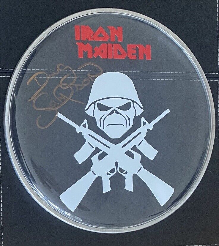 Iron Maiden - Signed Autographed Drum Head