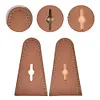 Leather Bow Tip Protector Bow Limb Guard Portable for Recurve Bow (Light Brown)