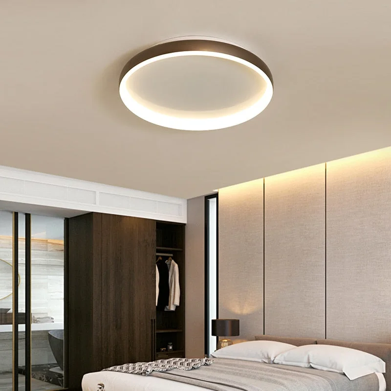 White/Black/Coffee Finished Modern Led Ceiling Lights For Living Room Bedroom Study Room Home Ceiling Lamp