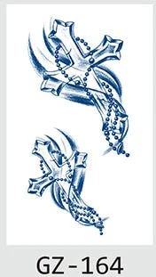 Temporary Waterproof Tattoos Stickers Christian Buddhism Taoism Pray Juice Ink Lasting Men Women Chest Body Arm Fake Tatoo DIY