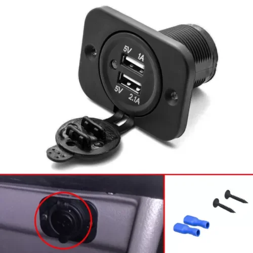 Dronehint 1 Set 3.1A Waterproof Dual USB Port Charger Socket Outlet 12V LED Car Parts (For: Acura) Parts
