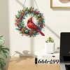 Diamond Painting Cardinal Wreath Hanging Sign for Wall Door Decor