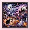 Halloween Castle-11CT Stamped Cross Stitch 50*50cm/19.69*19.69in tapestrymarket