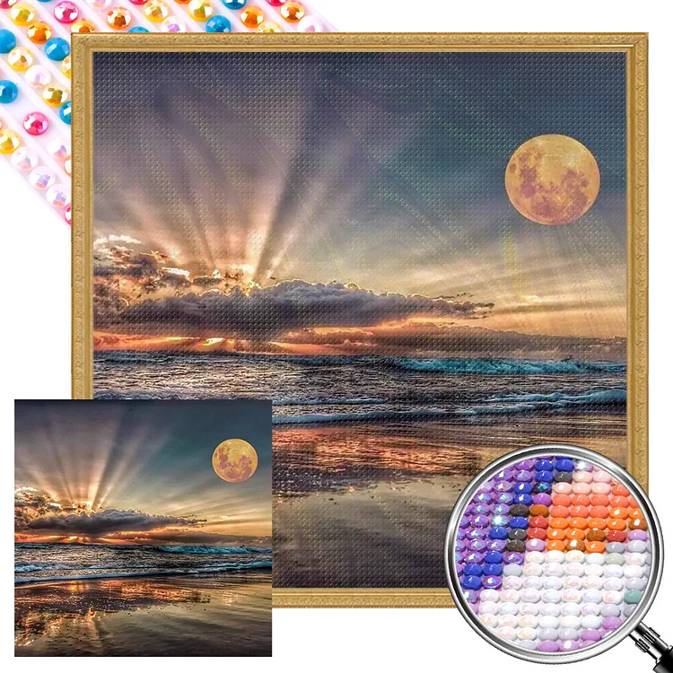 Seaside Scenery 45*45CM (Canvas) Full Round Drill Diamond Painting gbfke