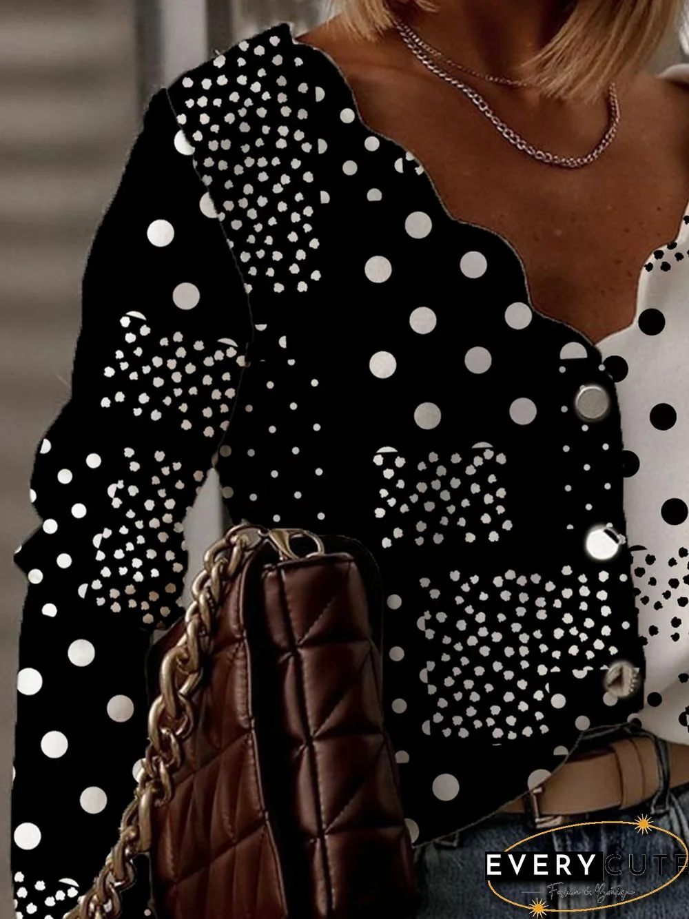Polka Dots Elegant Blouse