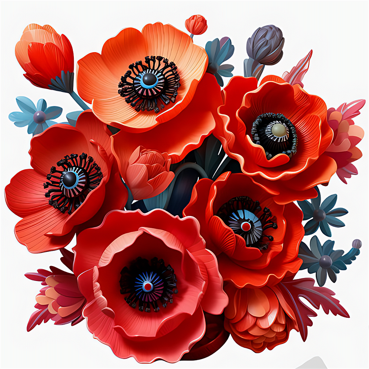 Flowers in a Wooden Vessel Diamond Painting Kit (Full Drill)