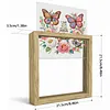 Diamond Painting Special Shaped Drill Butterfly and Flower With Frame(8.46x8.46inch)
