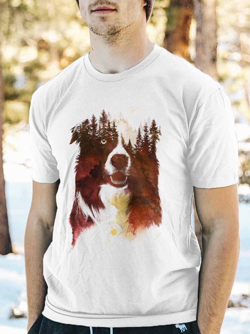 Creative Dog Printed Men's T-Shirt in  mildstyles