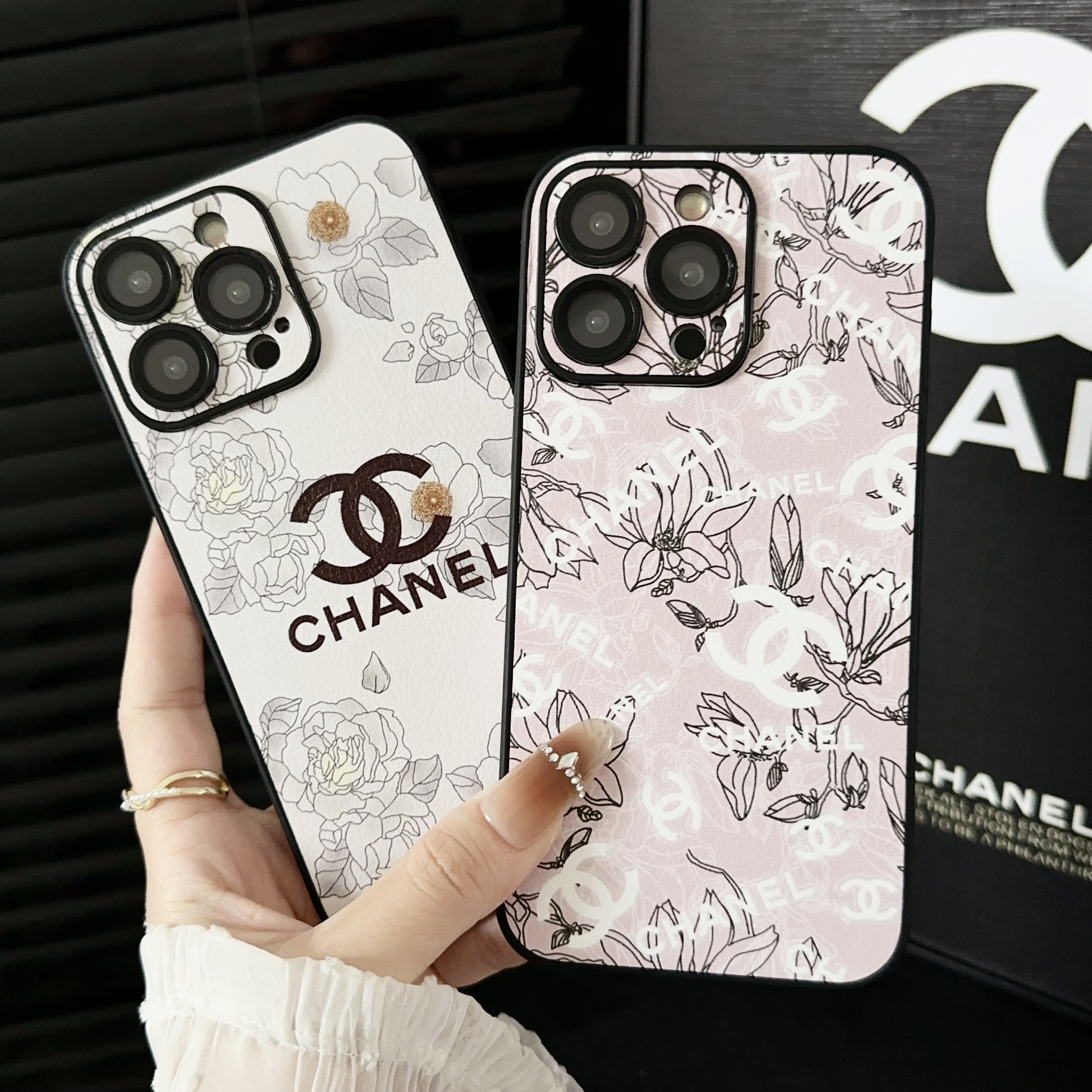 Chanel Luxury Leather Drop Protection Apple iPhone Case