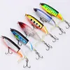 5pcs Fishing Lures Whopper Popper Artificial Bait with Rotating Tail Crankbait