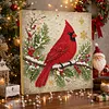 (20x20cm)North American Cardinal Xmas Pearl Painting Art Kits With Inner Frame Pearl Gem Paintings Picture Arts Craft for Adults Beginners Home Wall Decor