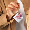 6 St&uuml;ck Schmetterling doppelseitig - 5D DIY Bastel-Schl&uuml;sselanh&auml;nger