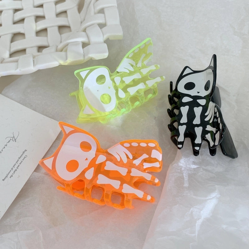 Halloween Funny Women’s Cat Skull Arylic Hair Claws
