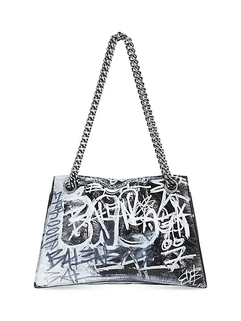Balenciaga Crush Medium Chain Bag Graffiti