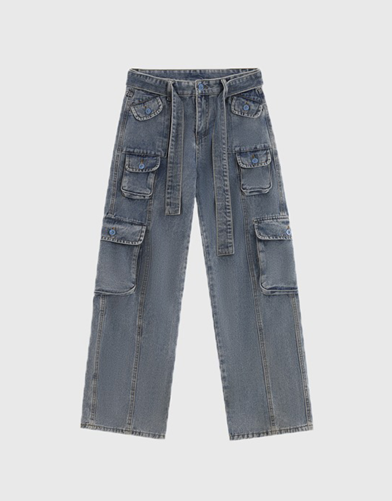 Multi-pocket Street Style Jeans / TECHWEAR CLUB / Techwear