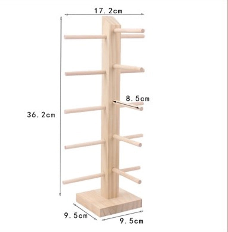 Minimalist Solid Color Solid Wood Patchwork Jewelry Rack