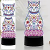 DIY Diamond Painting 7 Color Night Light Lamp Home Decoration Ornament Gift Kit(Cat)