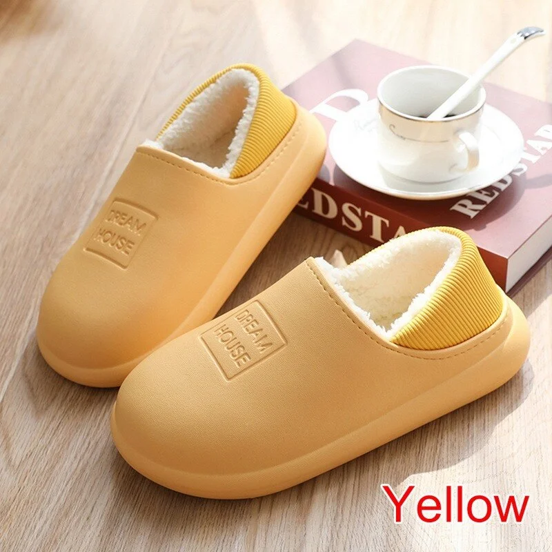 Women Slippers 2021 Waterproof Non-Slip Warm Flats Plush Home Shoes Women's Autumn Shoes Comfor Slip-On Indoor Women's Shoes