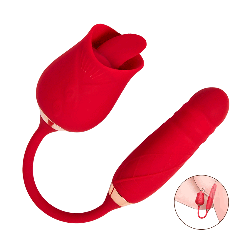 RoseLite &ndash; Entry-Level Rose Licking Toy with Gentle Thrusting Motion Bodysafe Silicone Material By Rose Toy