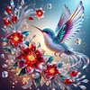 Hummingbird Flowers-11CT Stamped Cross Stitch 50*50cm/19.69*19.69in
