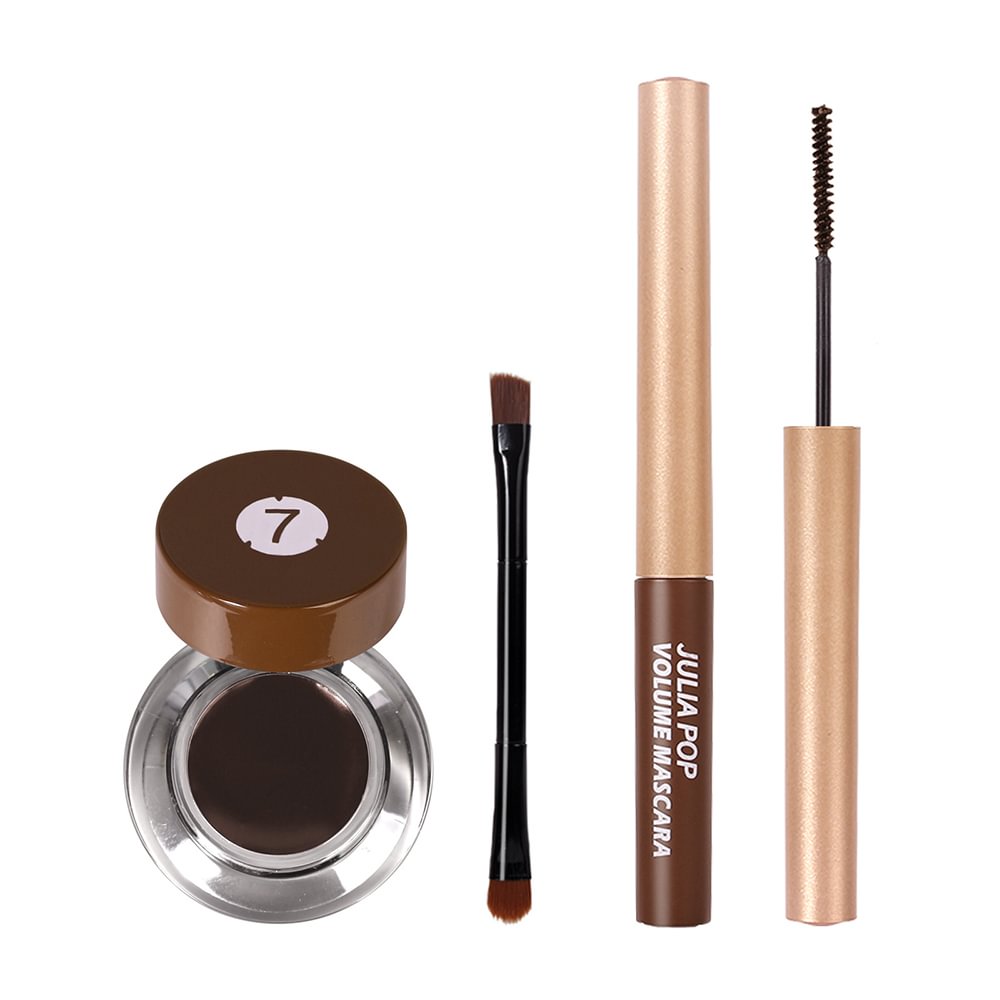 Shecustoms™ Black Brown Waterproof Long Lasting Eyeliner Gel + Mascara Set