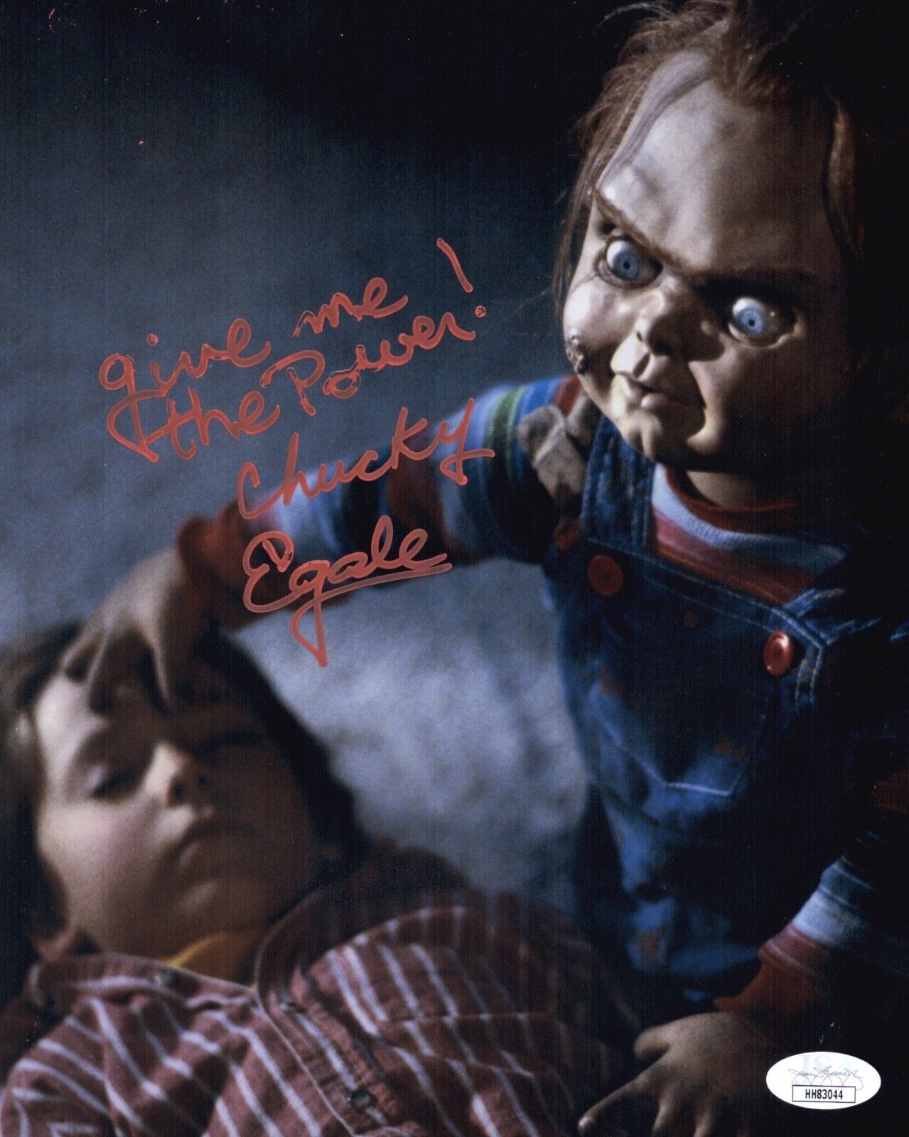 ED GALE Signed CHUCKY 8x10 Photo Poster painting Child's Play In Person Autograph JSA COA Cert