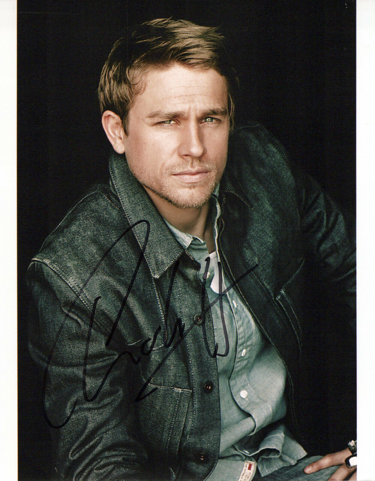 Charlie Hunnam head shot autographed Photo Poster painting signed 8x10 #17