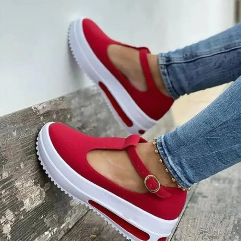 2022 New Women Sandals Vintage Wedge Shoes Buckle Strap Straw Thick Bottom Flats Platform Sandals Female Open Toe Beach Footwear
