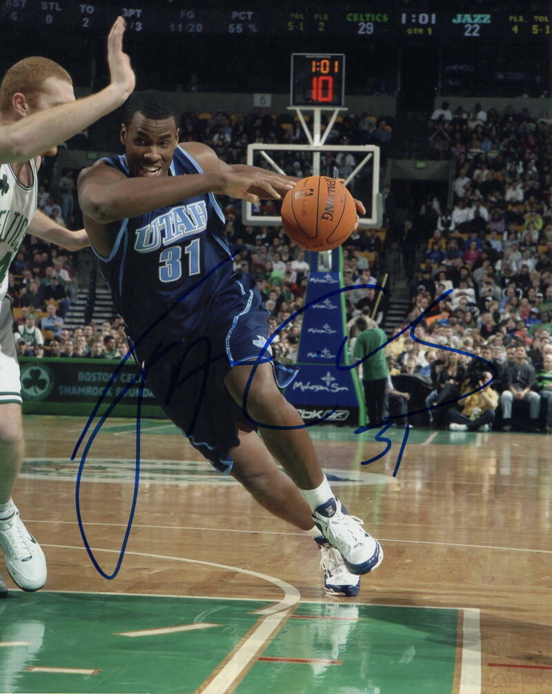 JARRON COLLINS SIGNED AUTOGRAPH 8X10 Photo Poster painting - STANFORD STAR, UTAH JAZZ, JASON D