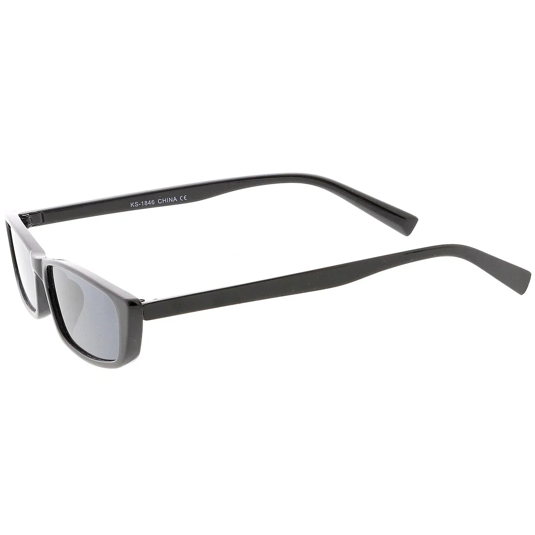 Retro Slim Rectangle Cat Eye glasses Neutral Colored Lens 57mm