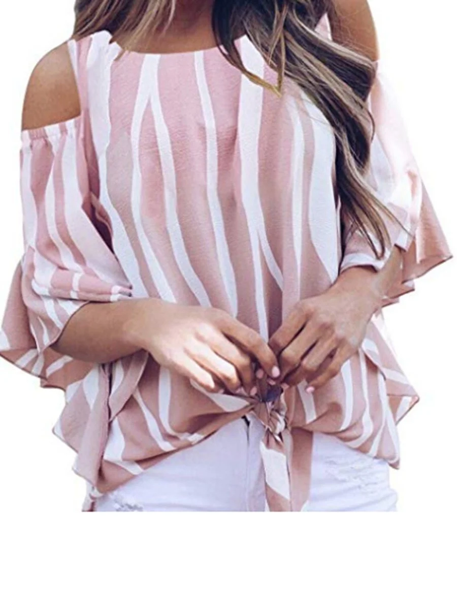 Cold Shoulder Floral Shirt